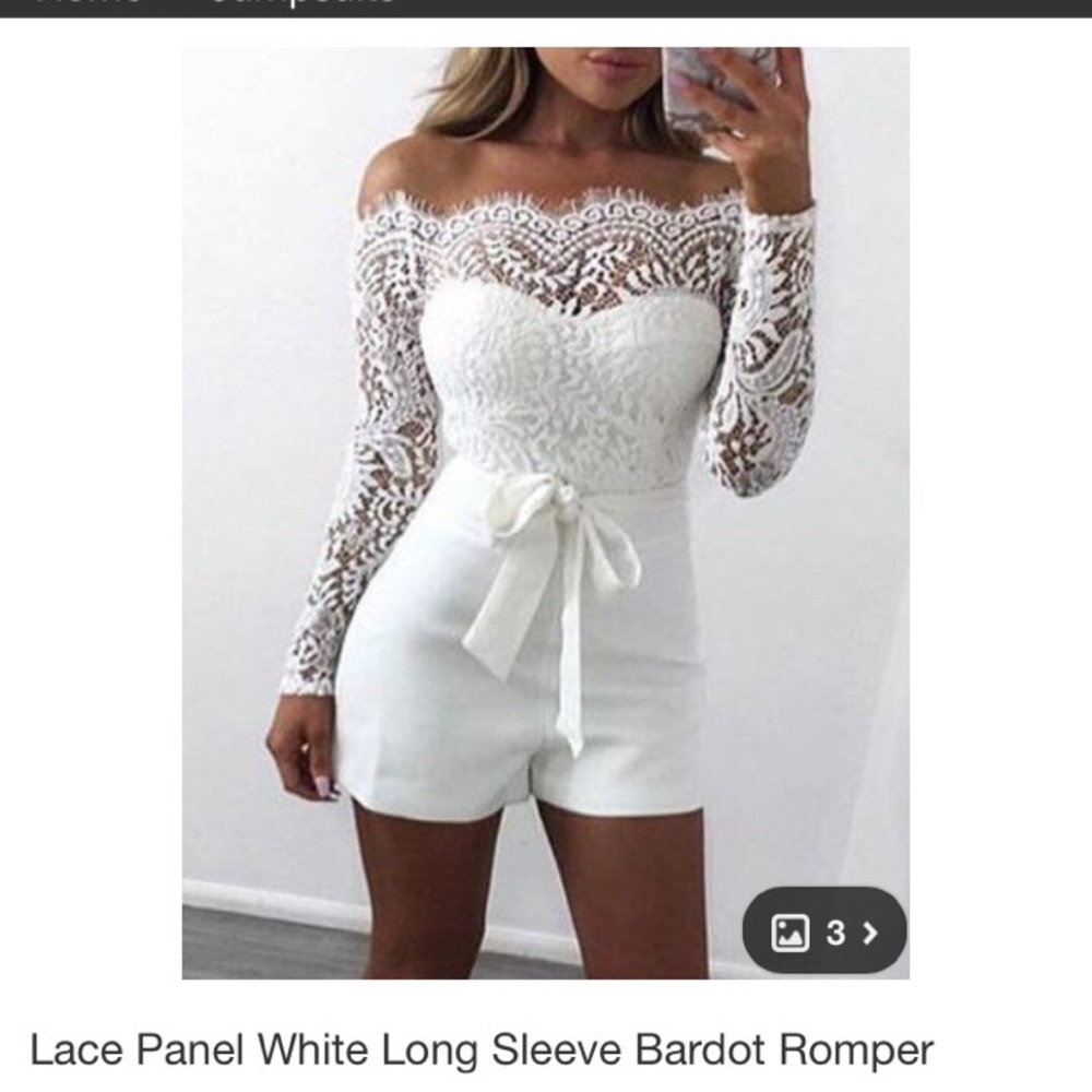 NEW White Lace Romper